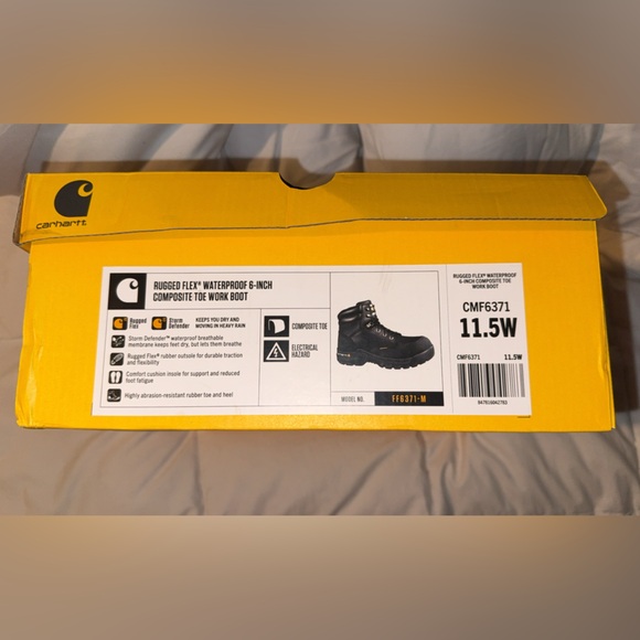 Carhartt Black Rugged Flex Waterproof Boots - Picture 1 of 6